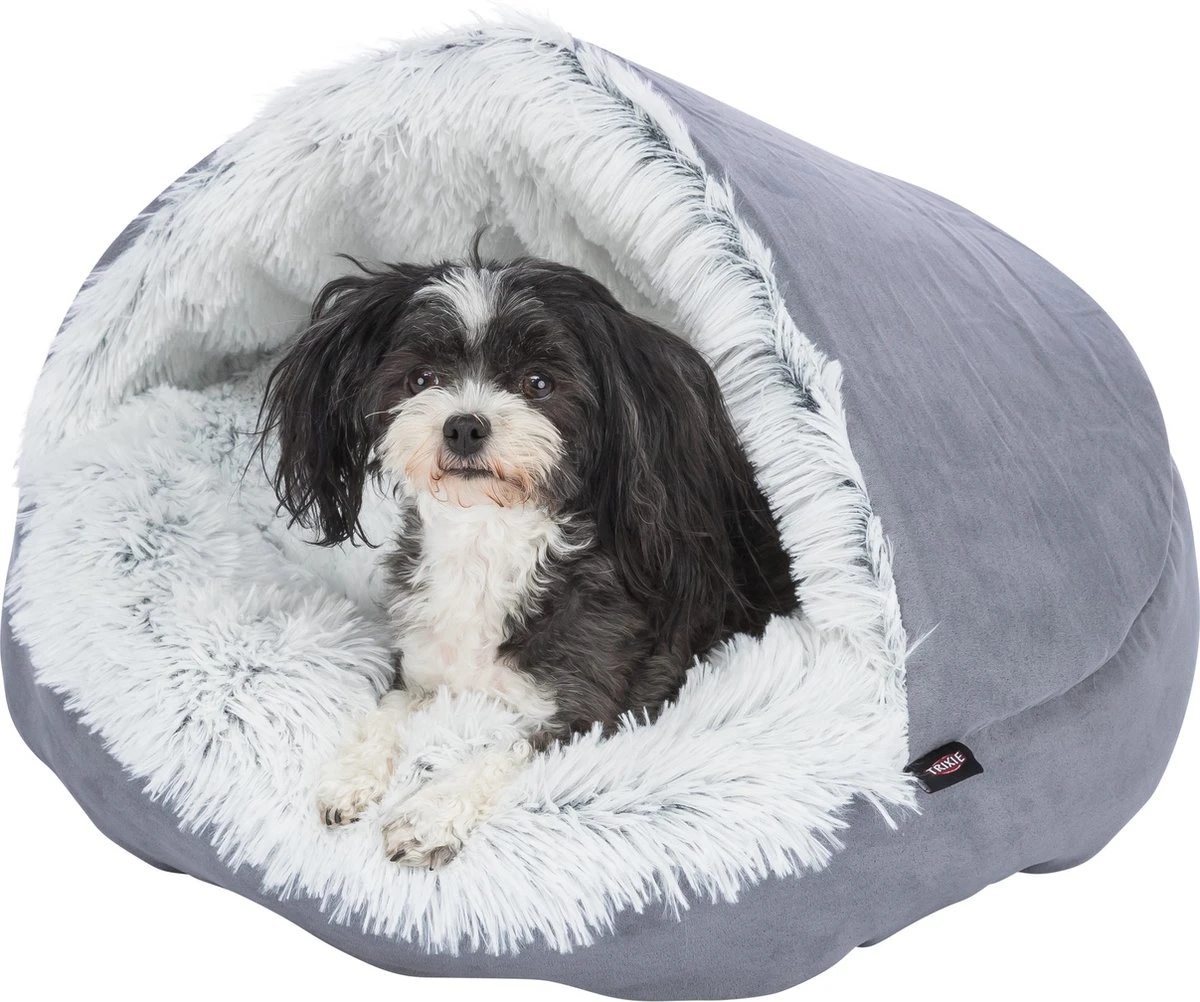 Trixie Hondenmand Donut Harvey Grijs / Wit-Zwart - 55X55 CM 1 Trixie Hondenmand Donut Harvey Grijs / Wit-Zwart - 55X55 CM